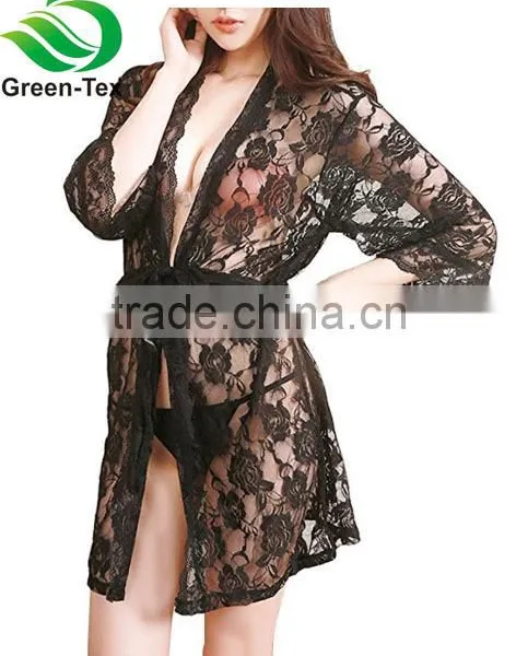 Women's Sexy Lingerie Lace Babydoll See Through Night Dress Robe photo-2