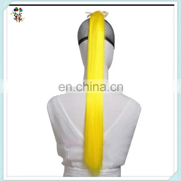 Yellow Long Straight Synthetic Hair Drawstring Clip on Ponytails HPC-1405