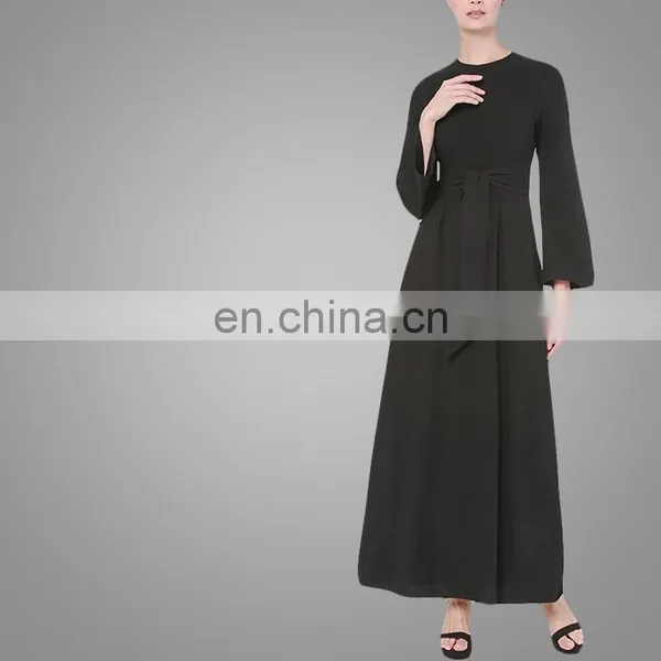 Beautiful Black Flare Sleeves Long Dress Muslim Women Wearing Design photo-3