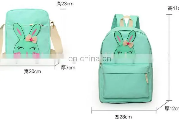 Hot Sale Canvas Backpack With Tote Bag in Stock photo-2
