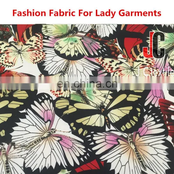 100 POLYESTER SILK SATEN STARMP PRINTING CHIFFON Women Fabric photo-6