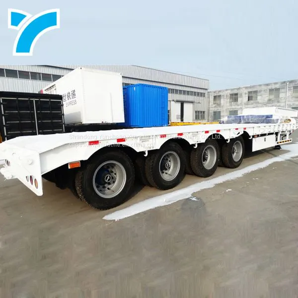 Low Bed Truck Semi 3 Axles Lowboy Trailer Lowboy Semi Trailer photo-5