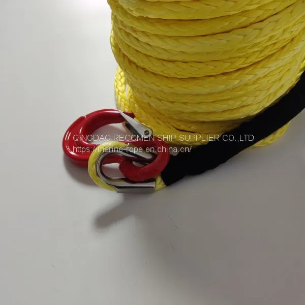 Recomen High Strength Electric Winch With Synthetic Rope Jeep Wrangler 66 ft Grab Puller Manual 3/8 Winch Rope photo-3