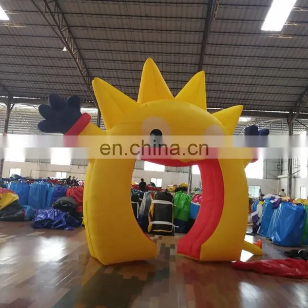 High Quality Decorative Sun Flower Archway Entrance Inflatable Arch for Nursery School Open photo-3
