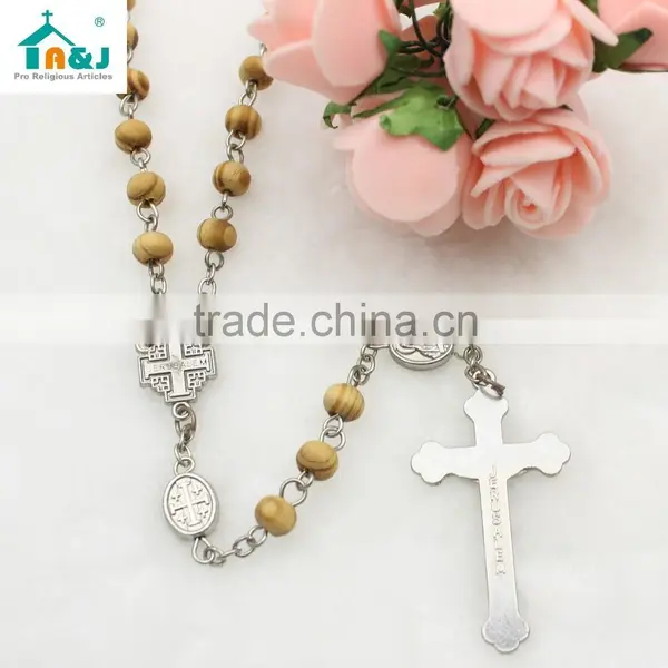 Nature Wood Beads Rosary Prayer Rosary photo-3