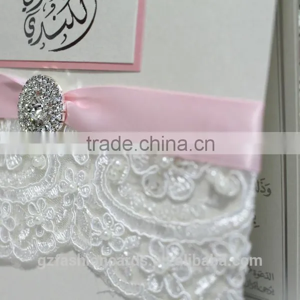 Royal Lace Buckle Customized Elegant Wedding Invitations Quality Choice photo-3