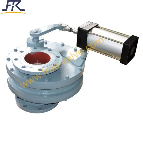 Pneumatic Ceramic Lined Rotary Double Disc Gate Valve photo-2