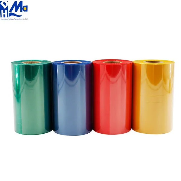 110mm*300m Color Print Premium Wax Resin Barcode TTR Tto Ink Labels Thermal Transfer Printer Ribbon photo-2