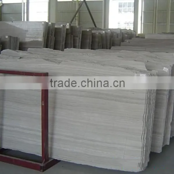 Good Price Natural Polished White Wooden Vein Marble Tiles photo-4