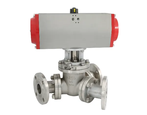 Powder Conveying Specialized Pneumatic Y-Type Ball Valve, Full Bore Design With No Dead Space for Clean Media