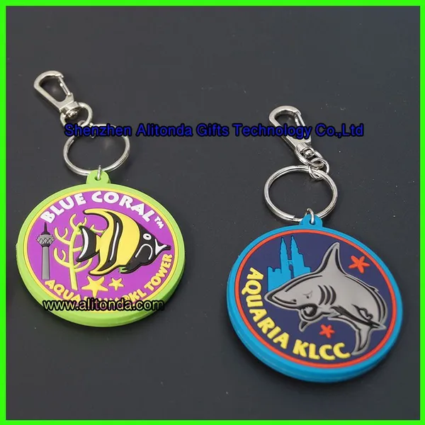 Cartoon Keychains Custom Round Shape Soft Pvc Rubber Keychain Custom Sea Animals Figure Keychains Custom for Promo Gifts Keychains photo-4
