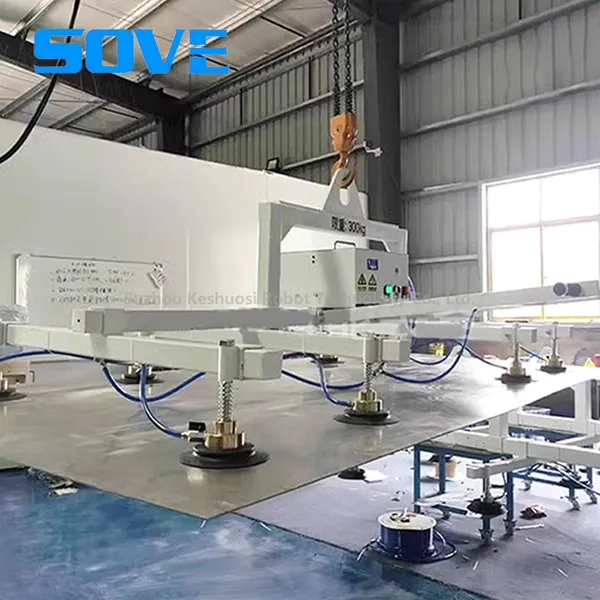SOVE Electric Vacuum Lifting Machine With Stainless Steel and Iron Plate Pneumatic Lifting Gear Suction Cup photo-5