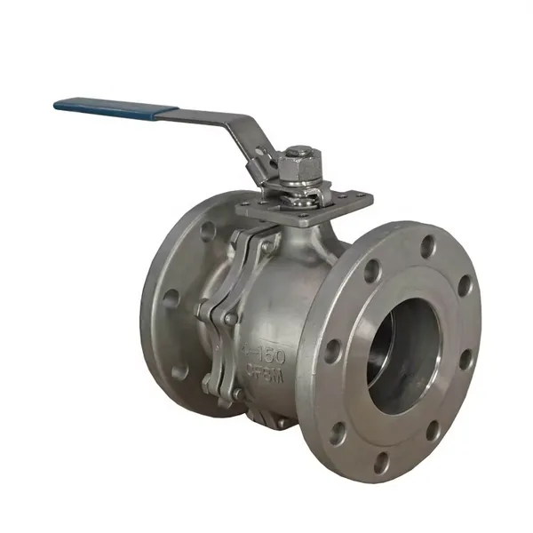 OEM Services 304 Stainless Steel Flange End Ball Valve SS 316 CF8/CF8M 2pcs API Casting Ball Valves