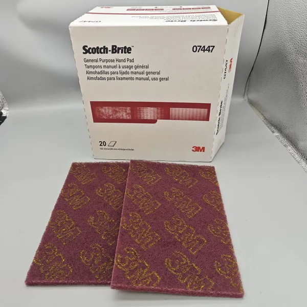 3M 7447 Industrial Scouring Pad 6*9Inch Hand Pad Rectangular Scouring Pad High Quality Non-Woven for Polishing photo-2