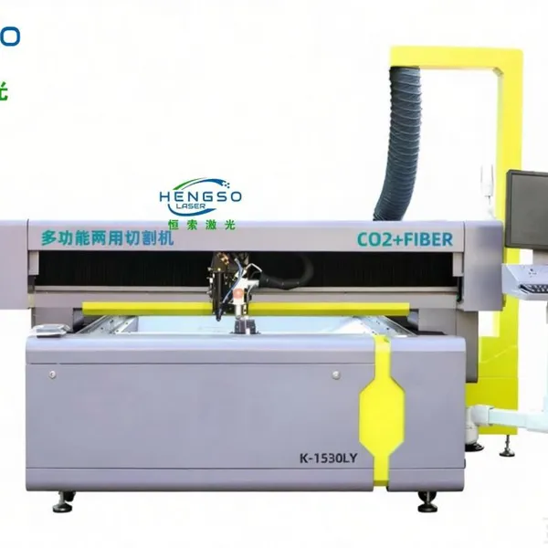Hot Sale 1325 Dual-Purpose Fiber Mixed CO2 CNC Laser Cutting Engraving Machine Mixed Metal HengSo photo-3