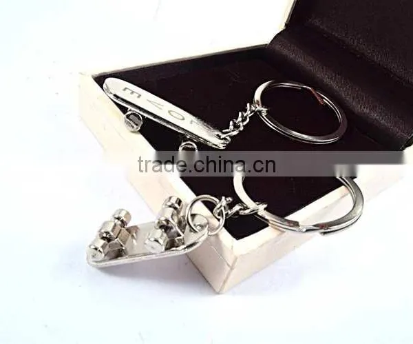 Promotional Items Custom Logo Metal Skateboard Keychains photo-4