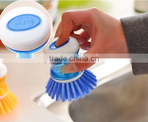 High Quality Pan Brush, Dish Brush With Soap Dispenser photo-3
