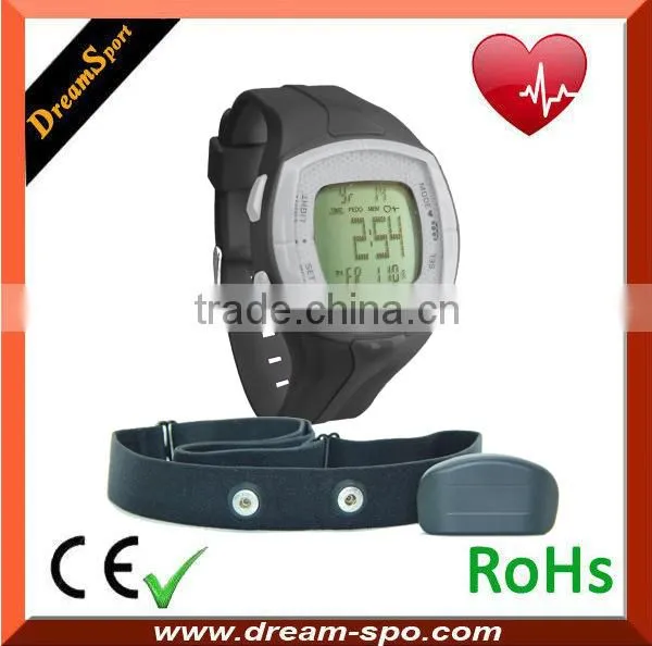 All-in-one Heart Rate Monitor Watch With Chest Strap Calorie Counter Digital Watch With Pedometer Stopwatch, HRM DHP-828 photo-2