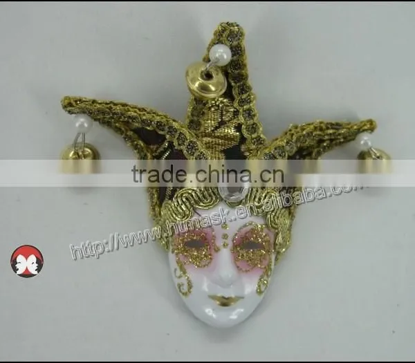 Decorative Hand Painted Ceramic Masquerade Face Mask Wall Decor photo-2