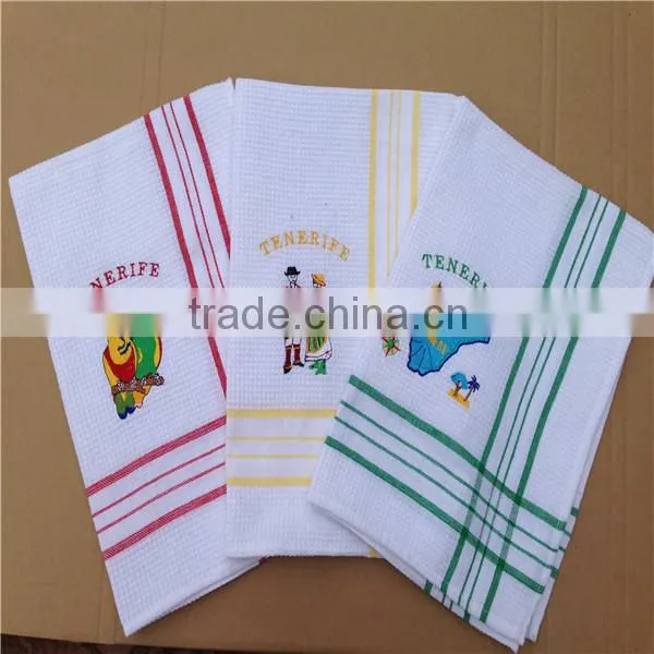Embroider Waffle Tea Towel