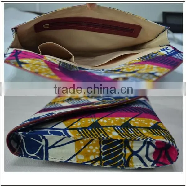 China Hot Selling Women African Wax Prints Fabric Clutch Bag photo-6