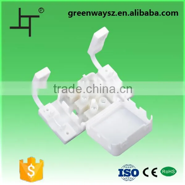 White Double Insulated Electrical Junction Boxes for 3 Way Terminal Block photo-4