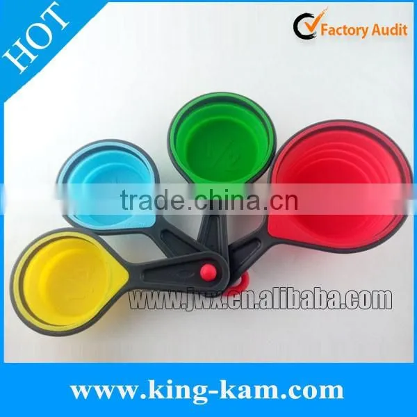 Food Grade Silicone 8-piece Measuring Cup in Various Colors photo-2