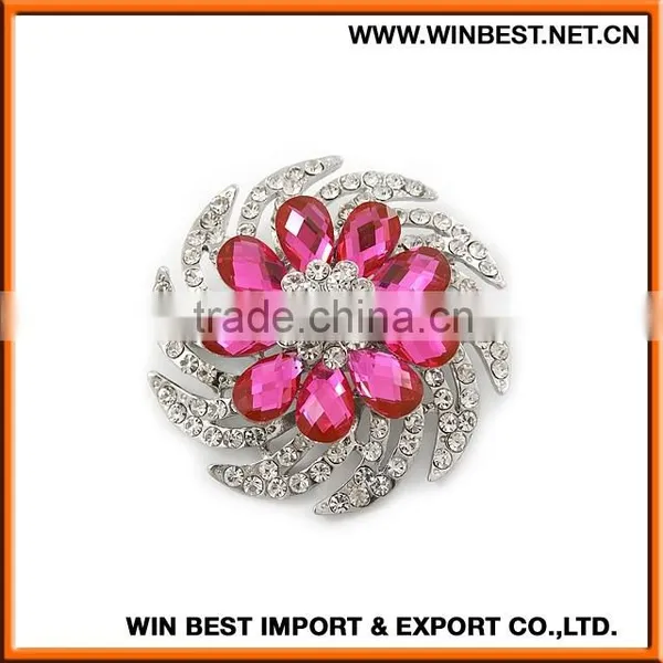 2015 New Design Flower Rhinestone Brooch, Metal Brooch,flower Brooch photo-4
