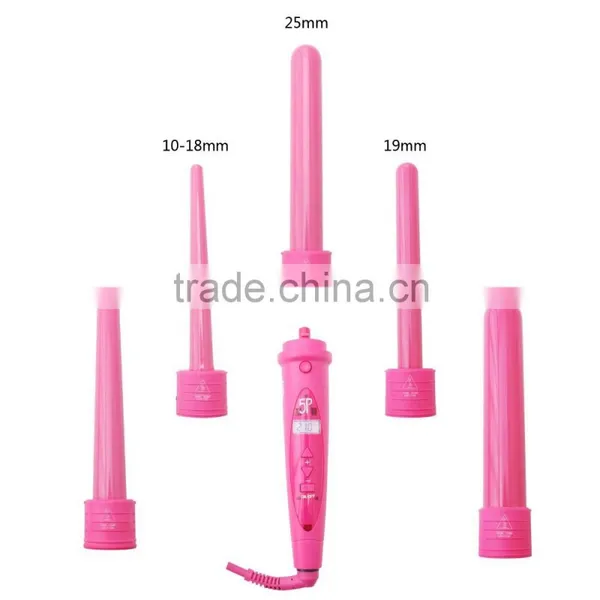 5 in 1 Ceramic Tourmaline PTC Dual Voltage Hair Curler photo-2