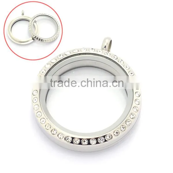 Trendy DIY Designs 25mm/30mm Round Silver Twist/screw Wholesale Floating Glass Charms Locket for Boys and Girls photo-2