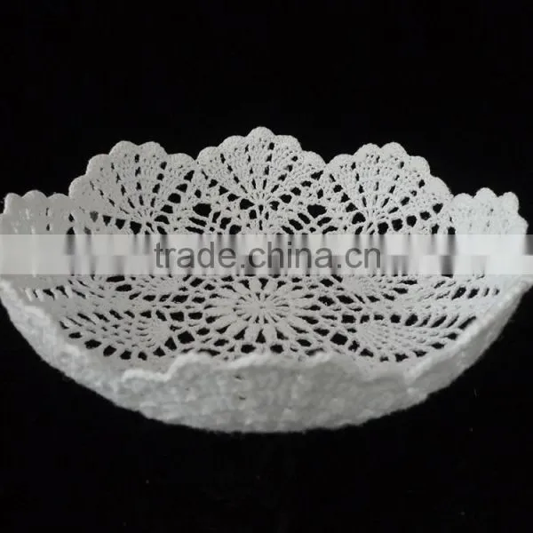 Crocheted Lacy Treasure Box, Thread Crochet Storage Bowls photo-3