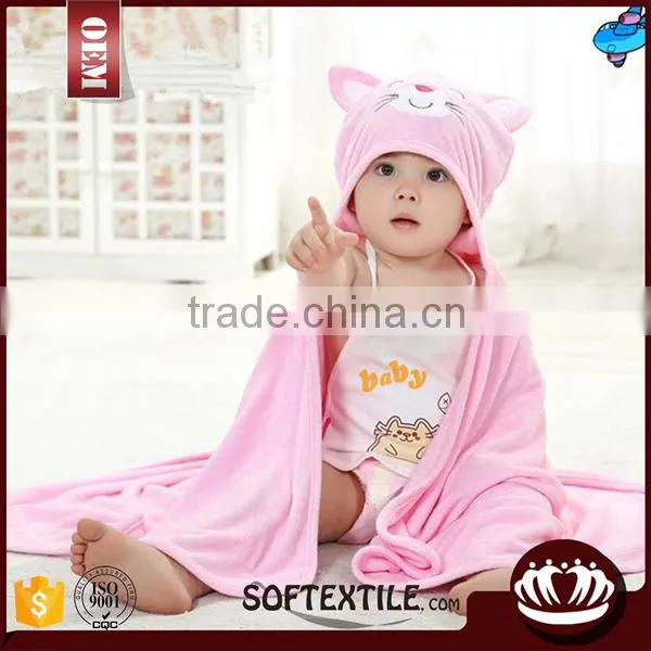 2016 New Design Cheap Hot Sale 100 Cotton Hooded Baby Bath Towel photo-3