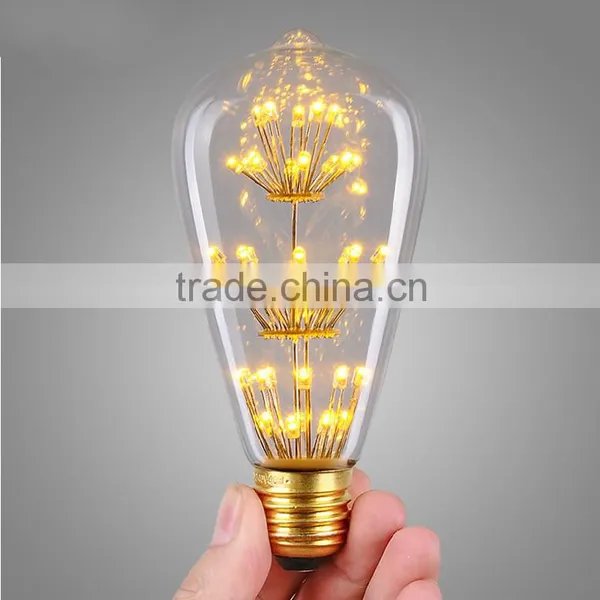 China Supplier Vintage Edison Bulb 3W E27 Led Filament Bulb photo-4