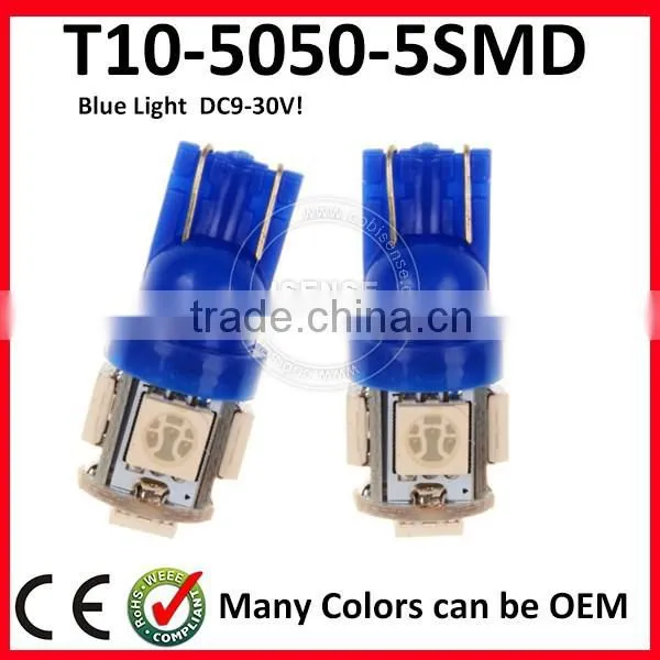 Super Bright T10 194 168 W5W 5050 5LED High Power LED Light Bulb Car Led Light photo-2