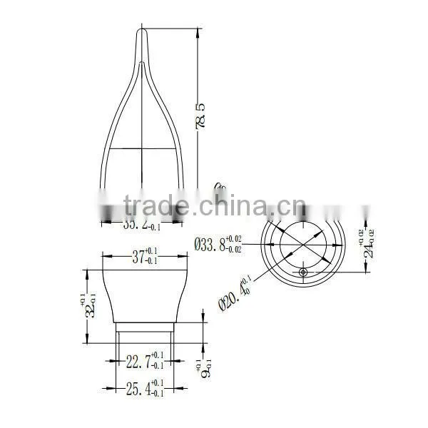 3W 4W 5W C37E27 Led Bulb Parts photo-3