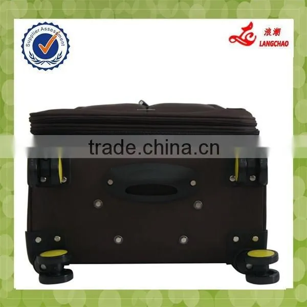 Best Quality 1680D Material Brown Built-in Trolley Travel Luggage Bags photo-5