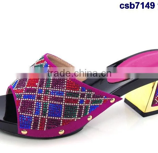 CSB7149 Black - Blue New Coming Design Italian Style Hot Selling Beautiful High Quality Shoes for Matching Clothes photo-3
