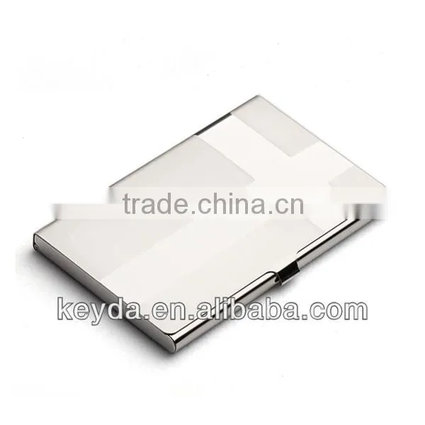Business Name Card ID Credit Card Holder Metal Curve Cover Case