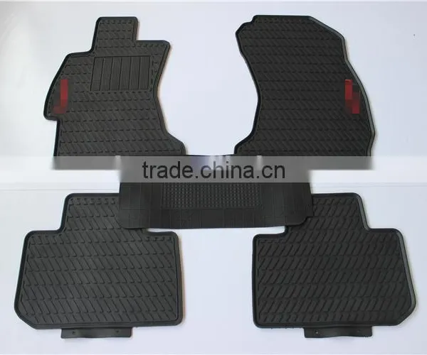 PVC Latex Foot Mat Car Floor Mats for Subaru Forester Complete Set (Black) photo-2