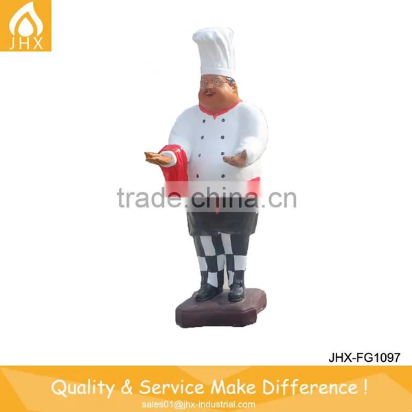 Fat Cook Sculpture for Restaurant Decoration