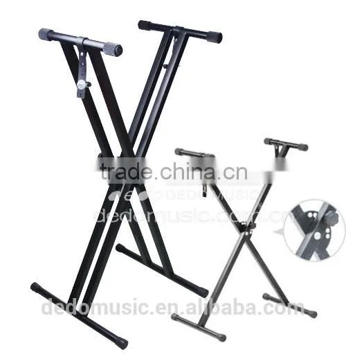 Professional Musical Instrument Stand Doulbe Metal Pipe Piano X Keyboard Stand photo-3