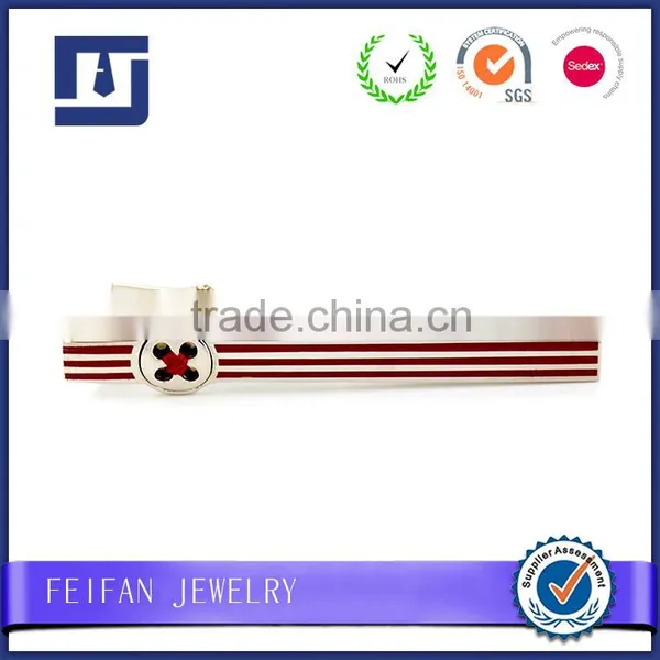 Brass Blank Tie Pin Bow Colorful Enamel Tie Clip photo-3