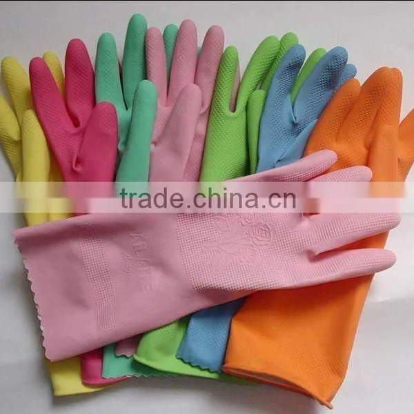 Dipflocklined Latex Glove/ Latex Glove