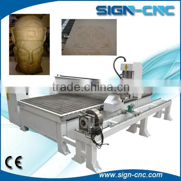 High Quality Wood Cnc Router With Rotary Device / Cylinder Engraving Machine for Sale photo-4
