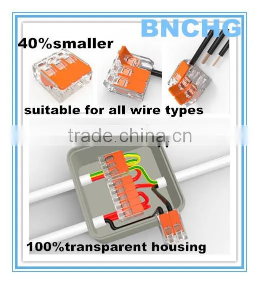 Directly Factory WAGO Spring Lever Push Fit Reusable Cable 3 Wire Connectors 32A Wago 221-413 Replacement photo-3