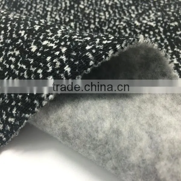 Black White Hot Sell Polyester Warp Knitted Fabric Thick Needle Fabric