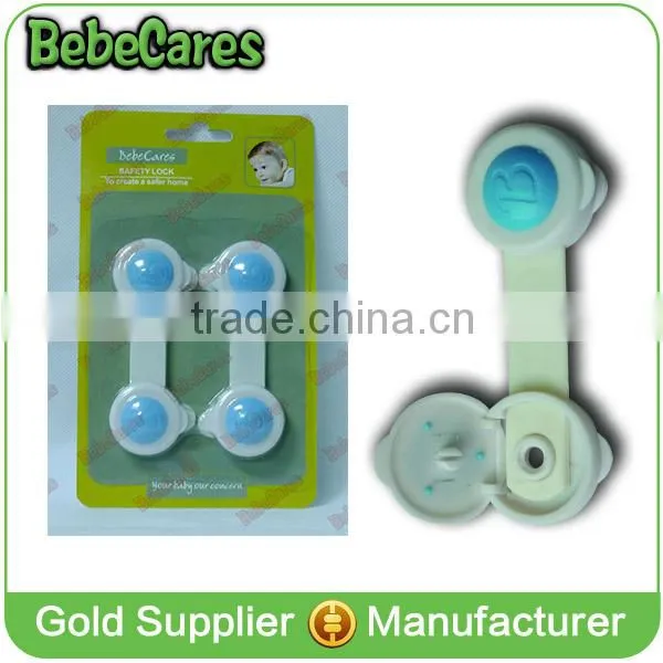 Children Safety Plastic Push Button Cabinet Locks