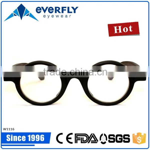 Hot Selling Small Wood Sunglasses ,Retro Round Sunglasses,Sunglass Frame Wood Temple Quality Choice
