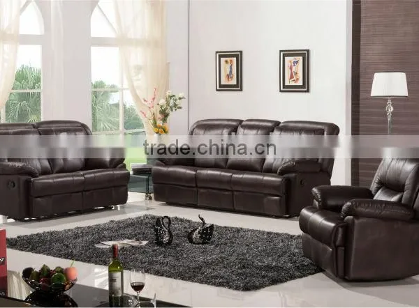 Italy Leather Recliner Sectional Sofa Furniture photo-5