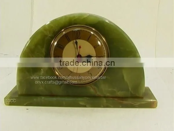 Half Circle Table Clock Onyx